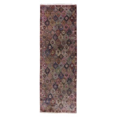 Antiker indischer Agra-Teppich mit Gartenteppich-Design, Hotel-Lobby-Teppich