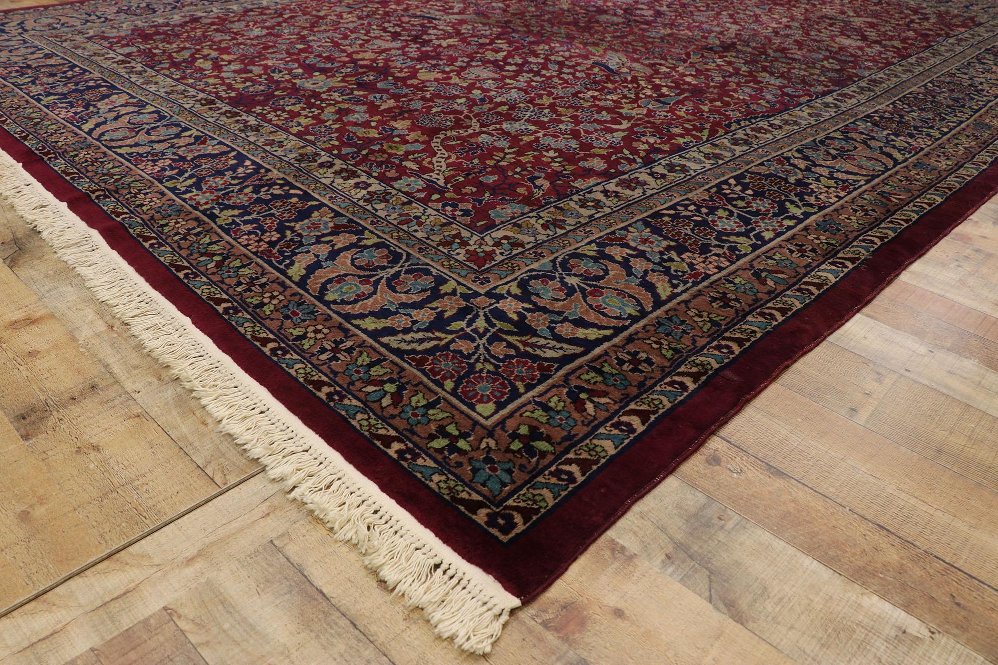 Antique Indian Agra Rug with Victorian Renaissance Style For Sale 1