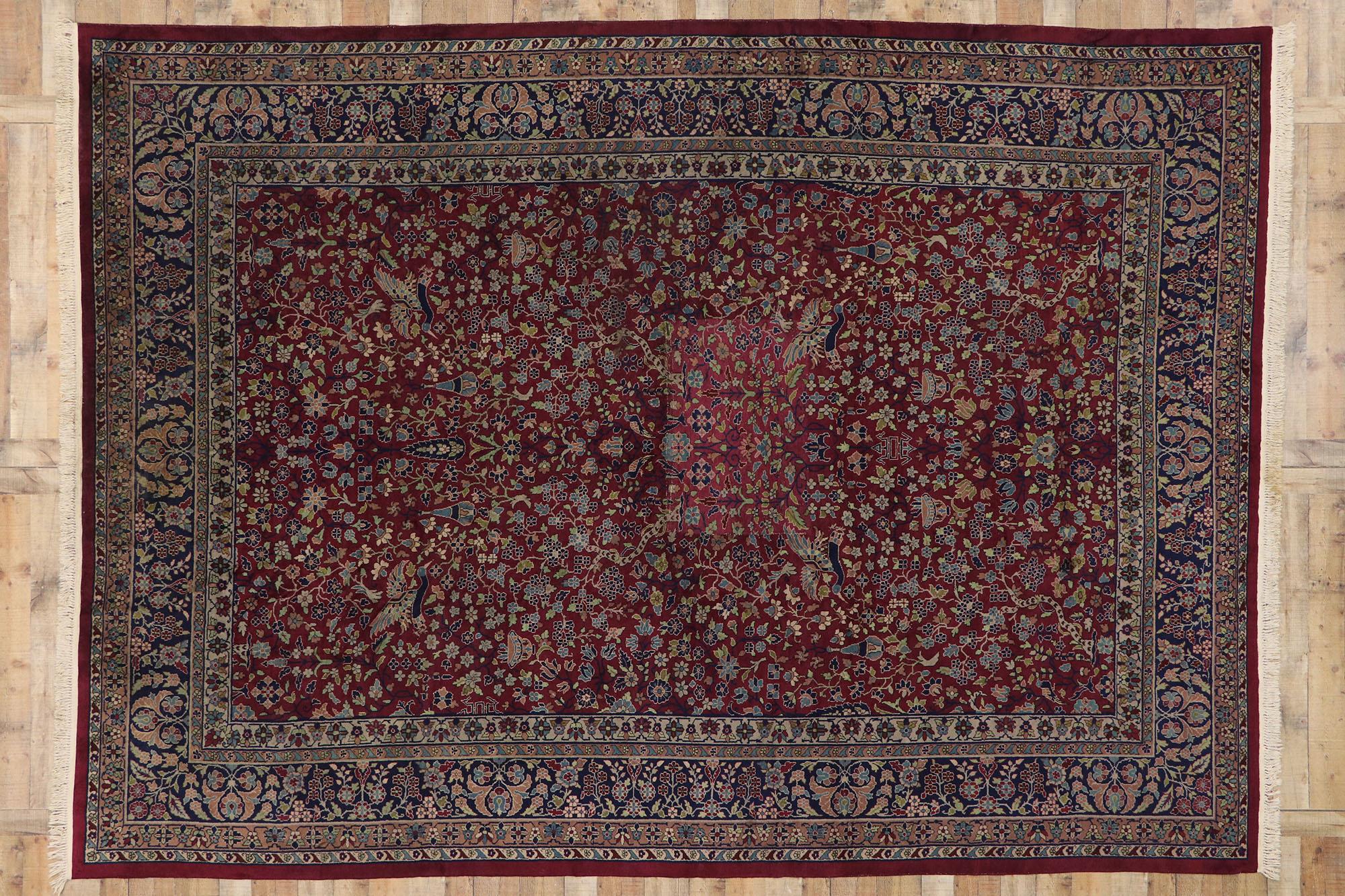 Antique Indian Agra Rug with Victorian Renaissance Style For Sale 3