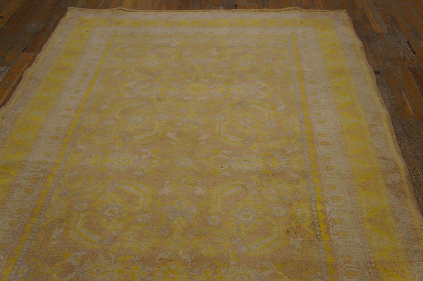 Early 20th Century Indian Cotton Agra Carpet ( 4'7