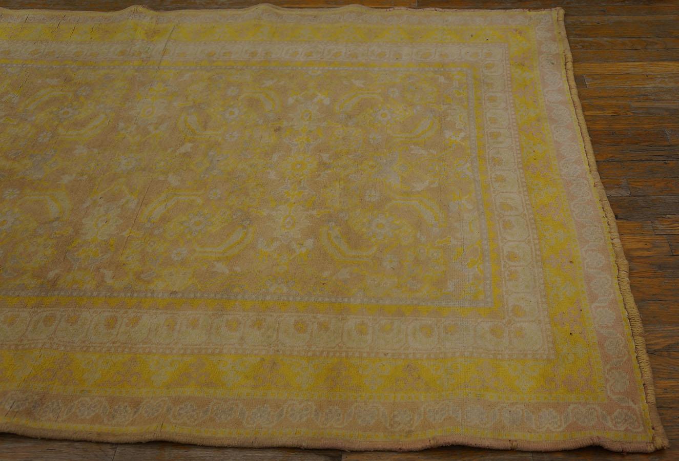 Early 20th Century Indian Cotton Agra Carpet ( 4'7