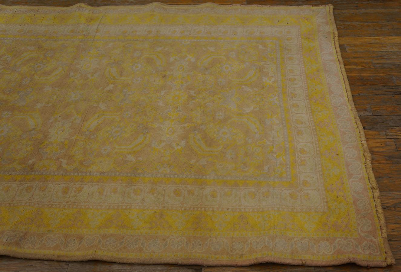 Early 20th Century Indian Cotton Agra Carpet ( 4'7