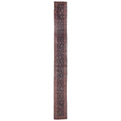 Antique Indian Agra Runner with Victorian Style, Extra-Long Hallway Runner