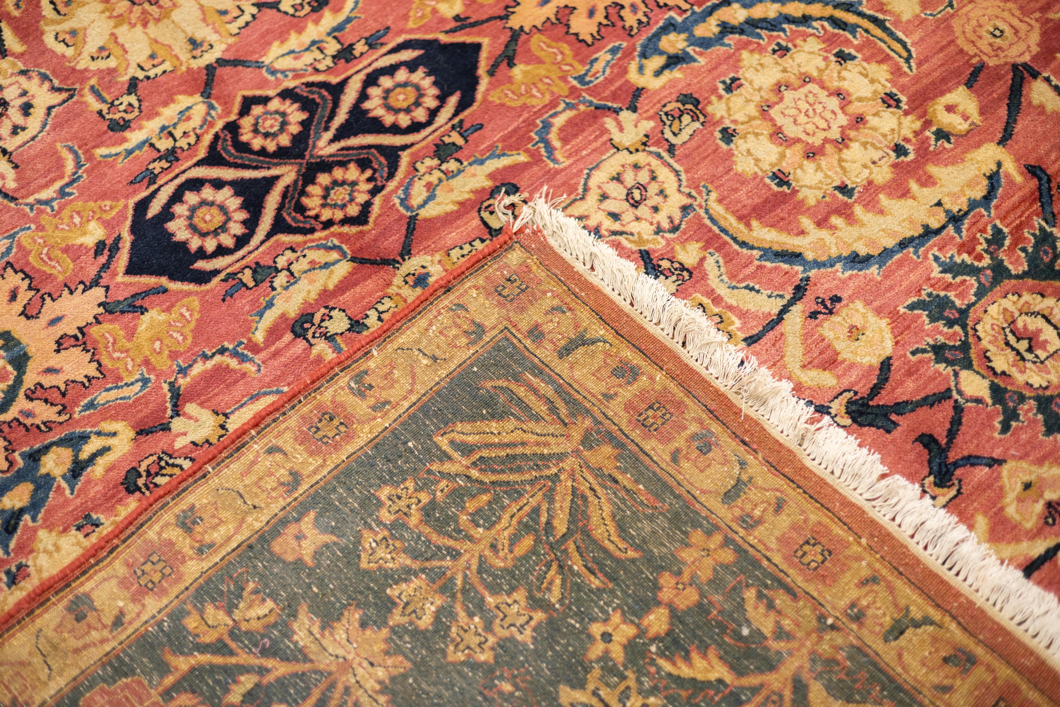 Antike indische Agra Wollteppich 8'11