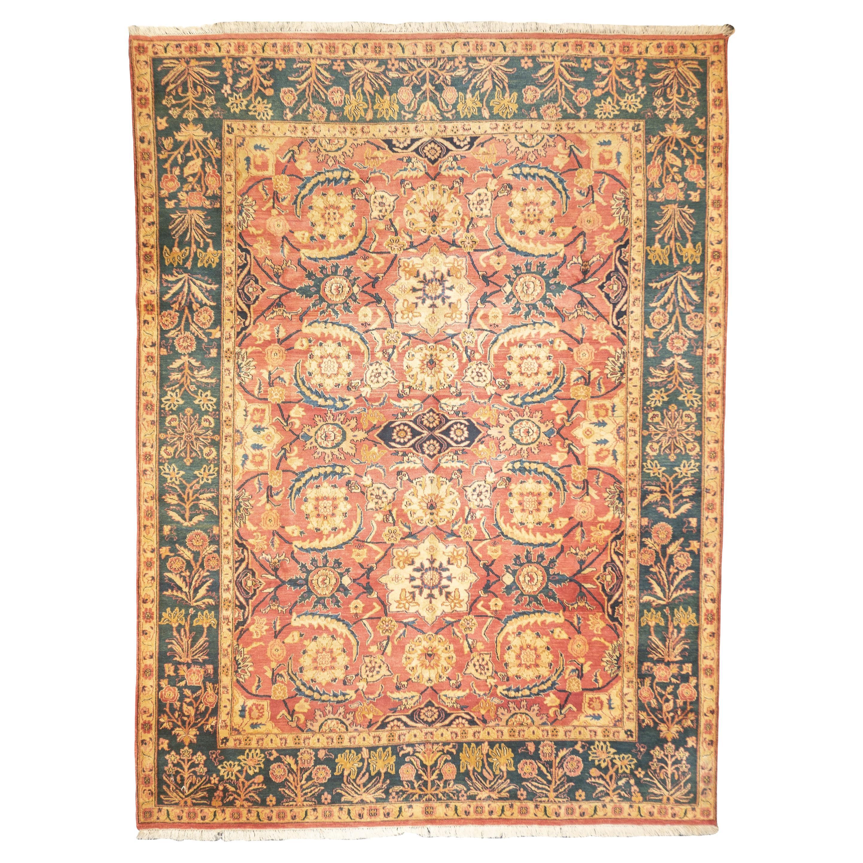 Antike indische Agra Wollteppich 8'11" x 12'1"