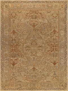 Tapis indien ancien Amritsar Botanic fait à la main Doris Leslie Blau