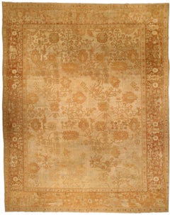 Doris Leslie Blau Collection Antique Indian Amritsar Botanic Handmade Wool Rug