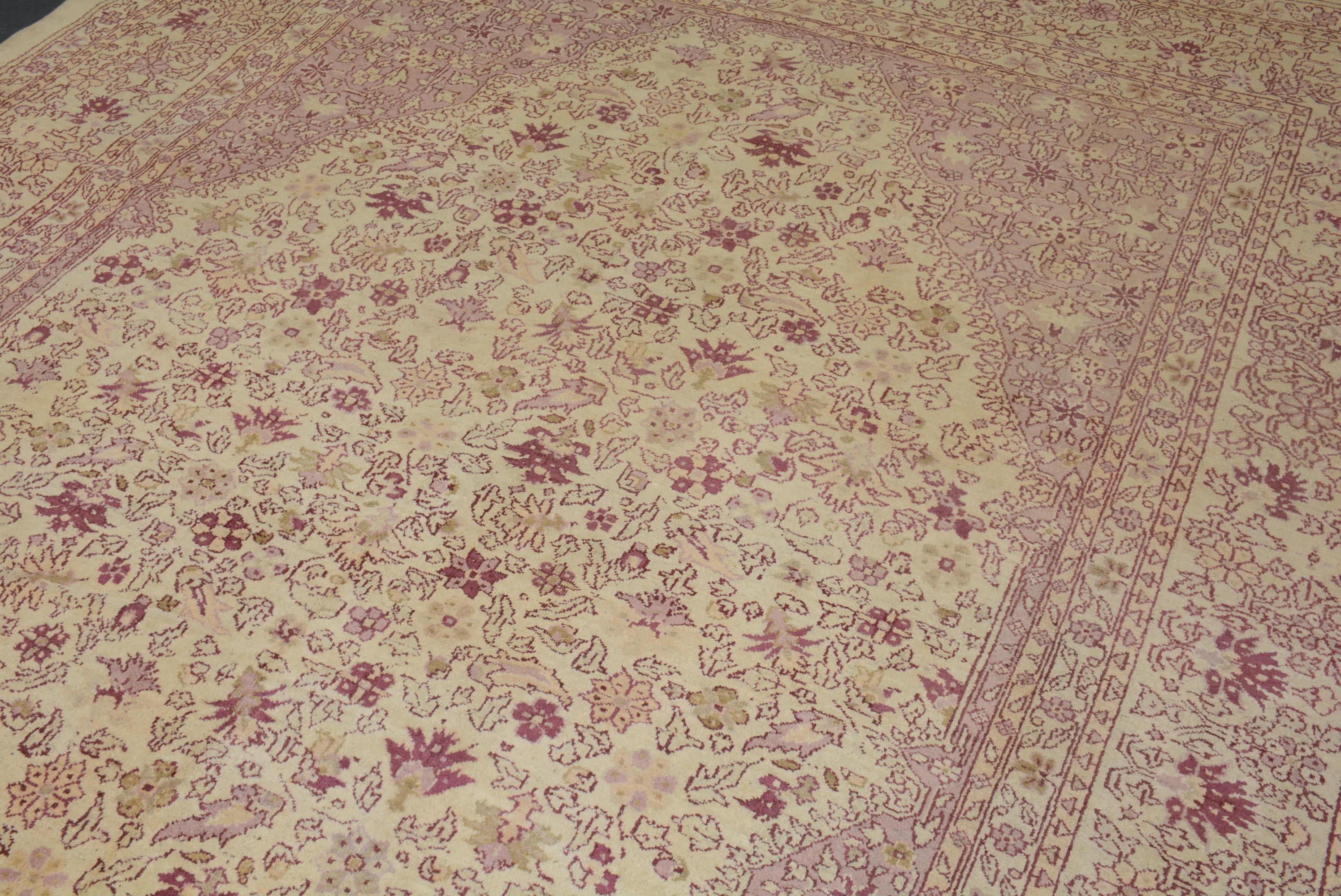19th Century Antique Indian Amritsar Carpet For Sale