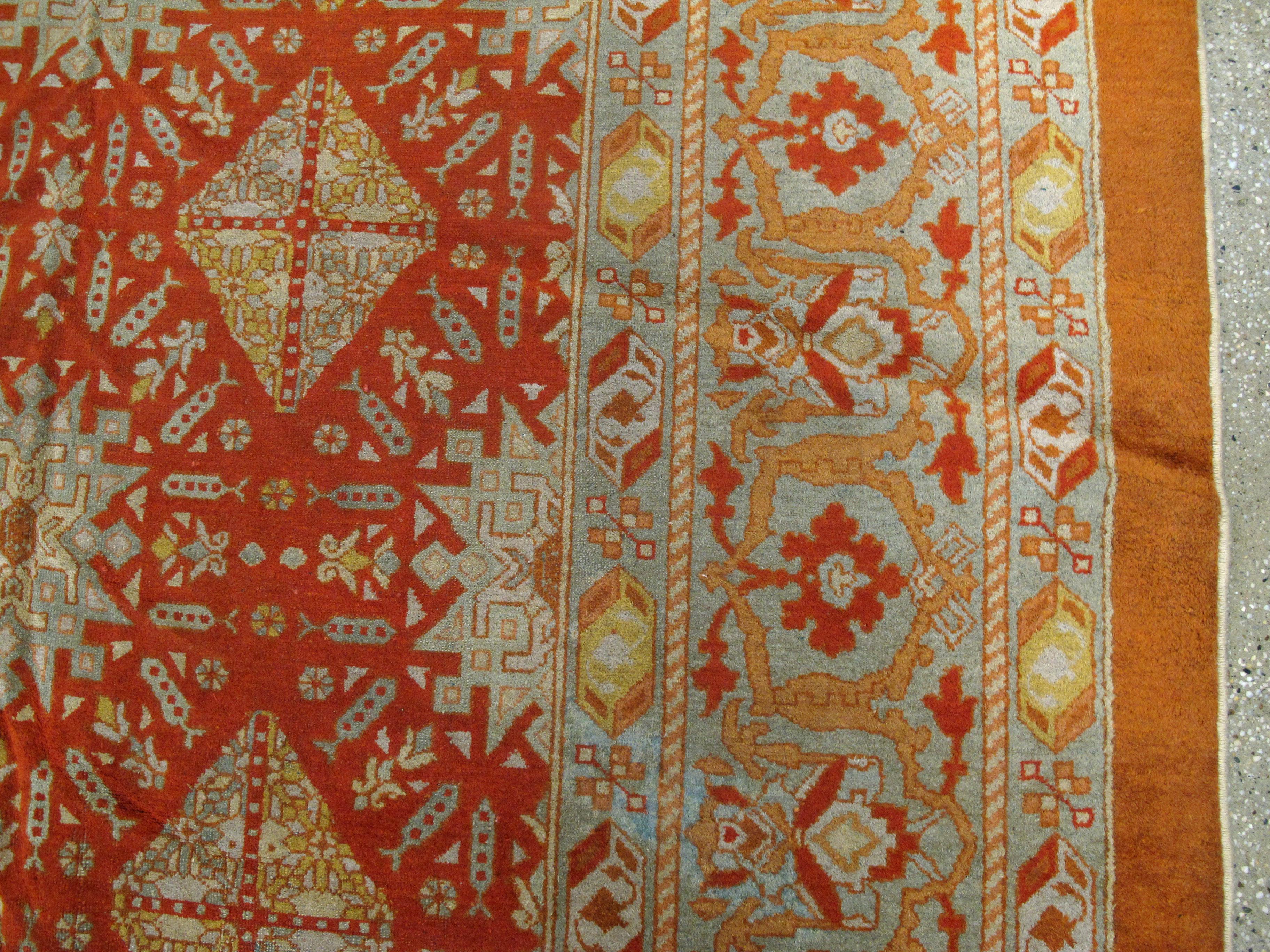 Hand-Knotted Antique Indian Amritsar Carpet For Sale
