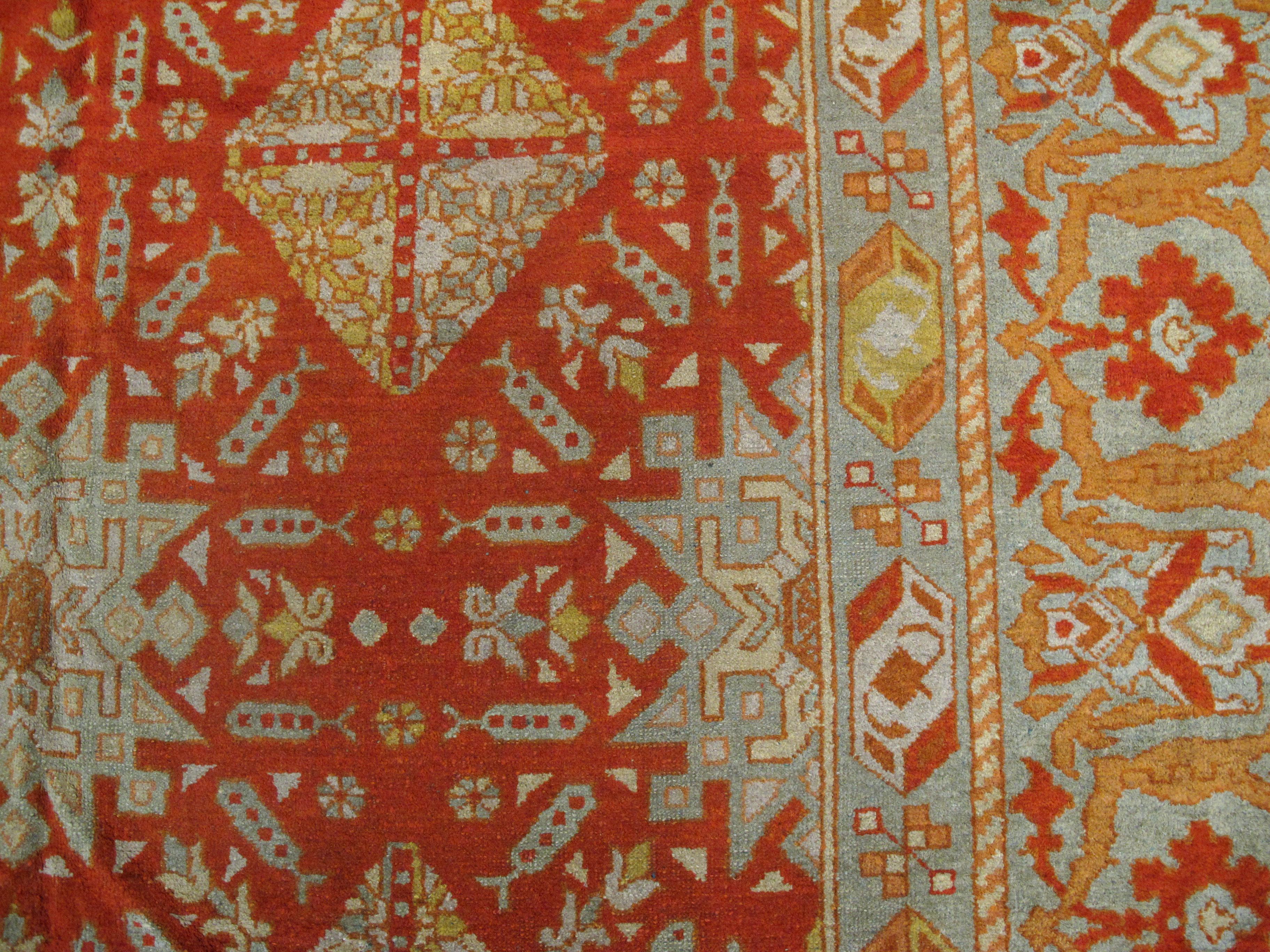 Antiker indischer Amritsar-Teppich (Handgeknüpft) im Angebot
