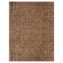 Fine Antique Indian Amritsar Brown Carpet