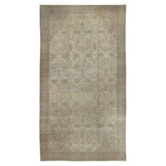 Tappeto antico indiano Amritsar Gallery in avorio, grigio e neutro  7' X12'9"
