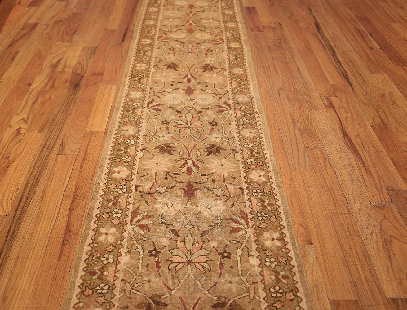 Wool Antique Indian Amritsar Hallway Runner. 2 ft 4 in x 22 ft 5 in   For Sale
