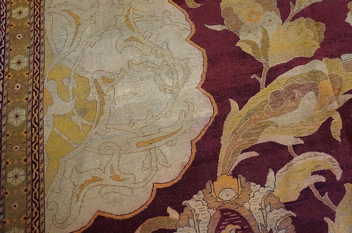 Late 19th Century 19th Century N. Indian Amritsar Carpet ( 18'10
