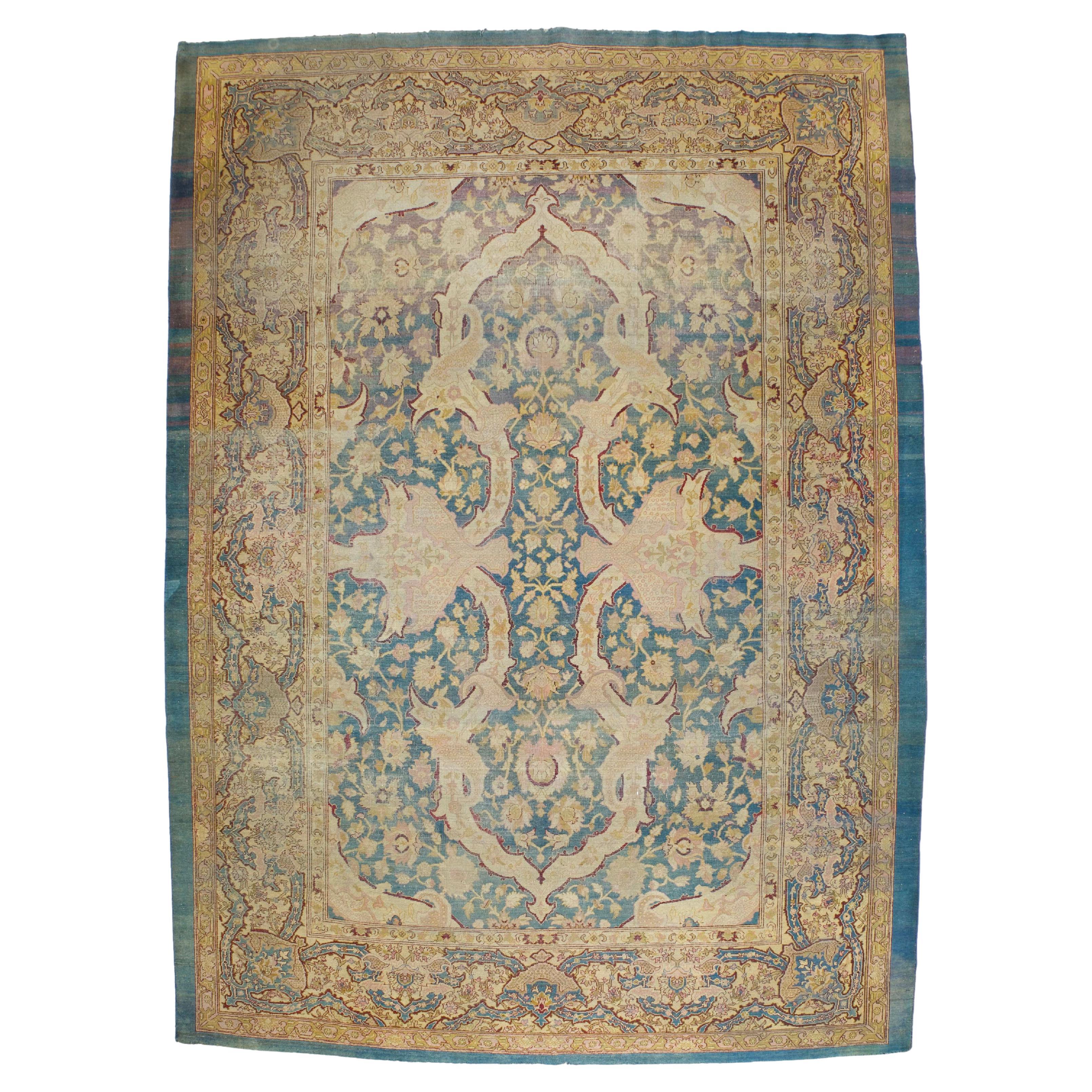 Antique Indian Amritsar Rug 8'10" x 12’2"