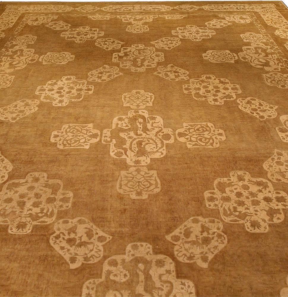 Hand-Knotted Antique Indian Amritsar Handmade Wool Rug For Sale