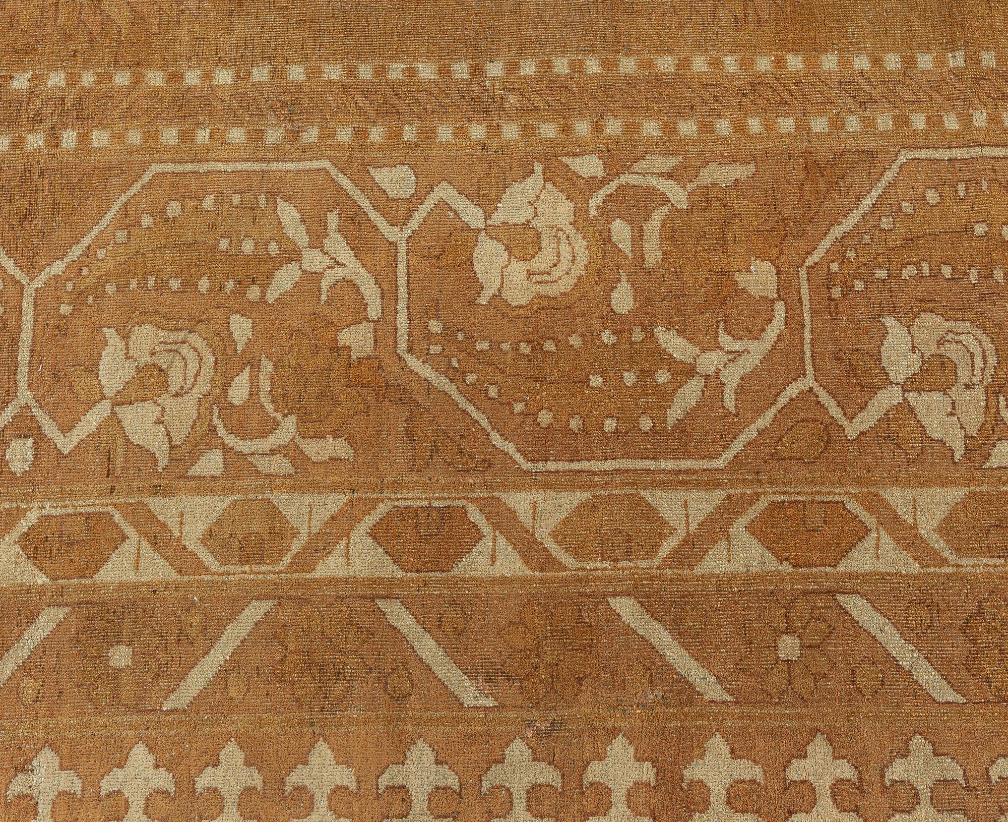 20ième siècle Tapis indien ancien Amritsar Botanic fait à la main Doris Leslie Blau en vente