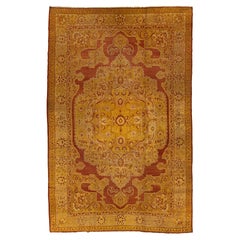 Tapis indien antique d'Amritsar fabriqué à la main en orrod avec motif de médaillon
