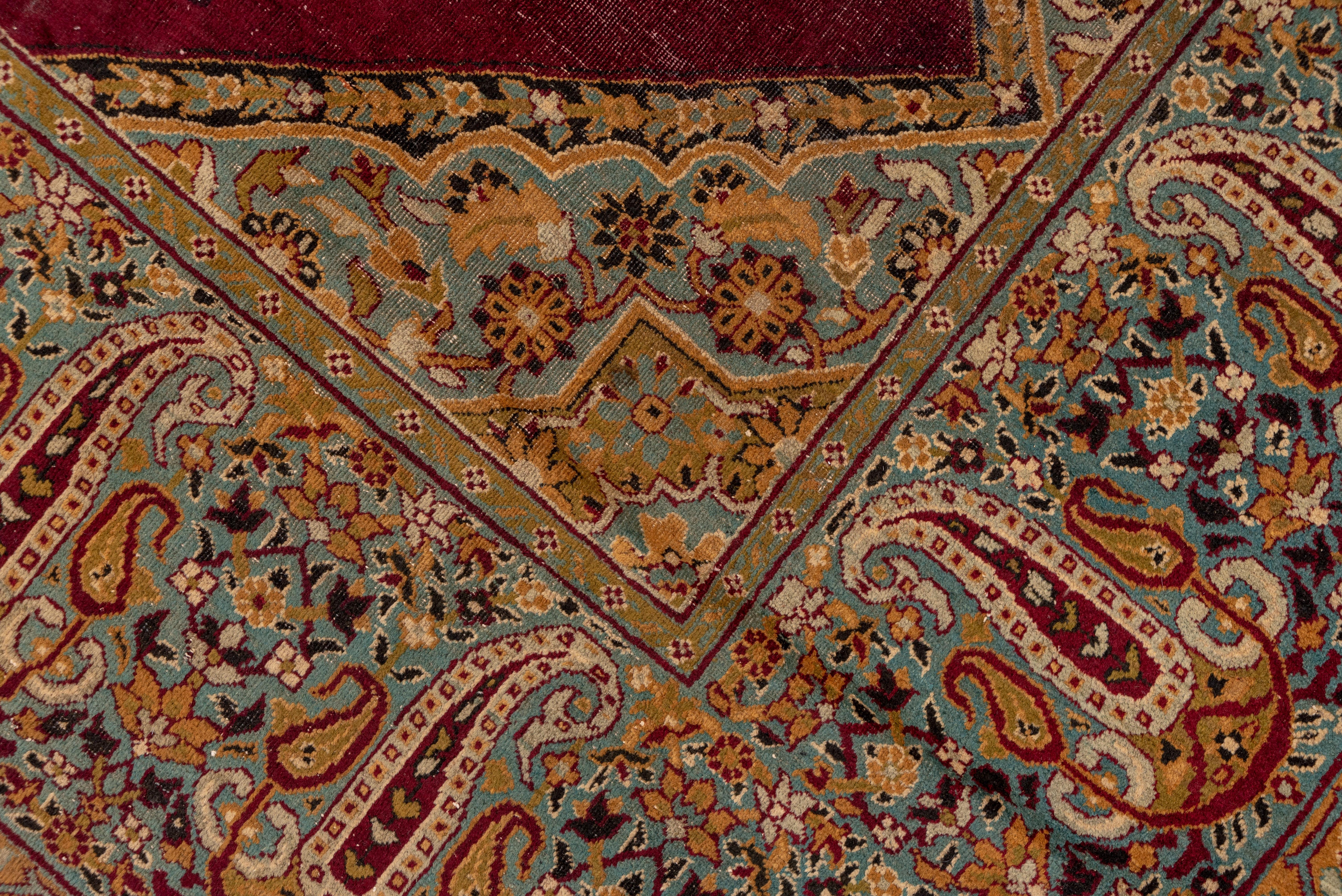 burgundy patterned carpet