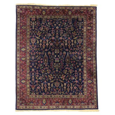 Vintage Embroidered Silk Rug with Victorian Gothic Style For Sale at ...