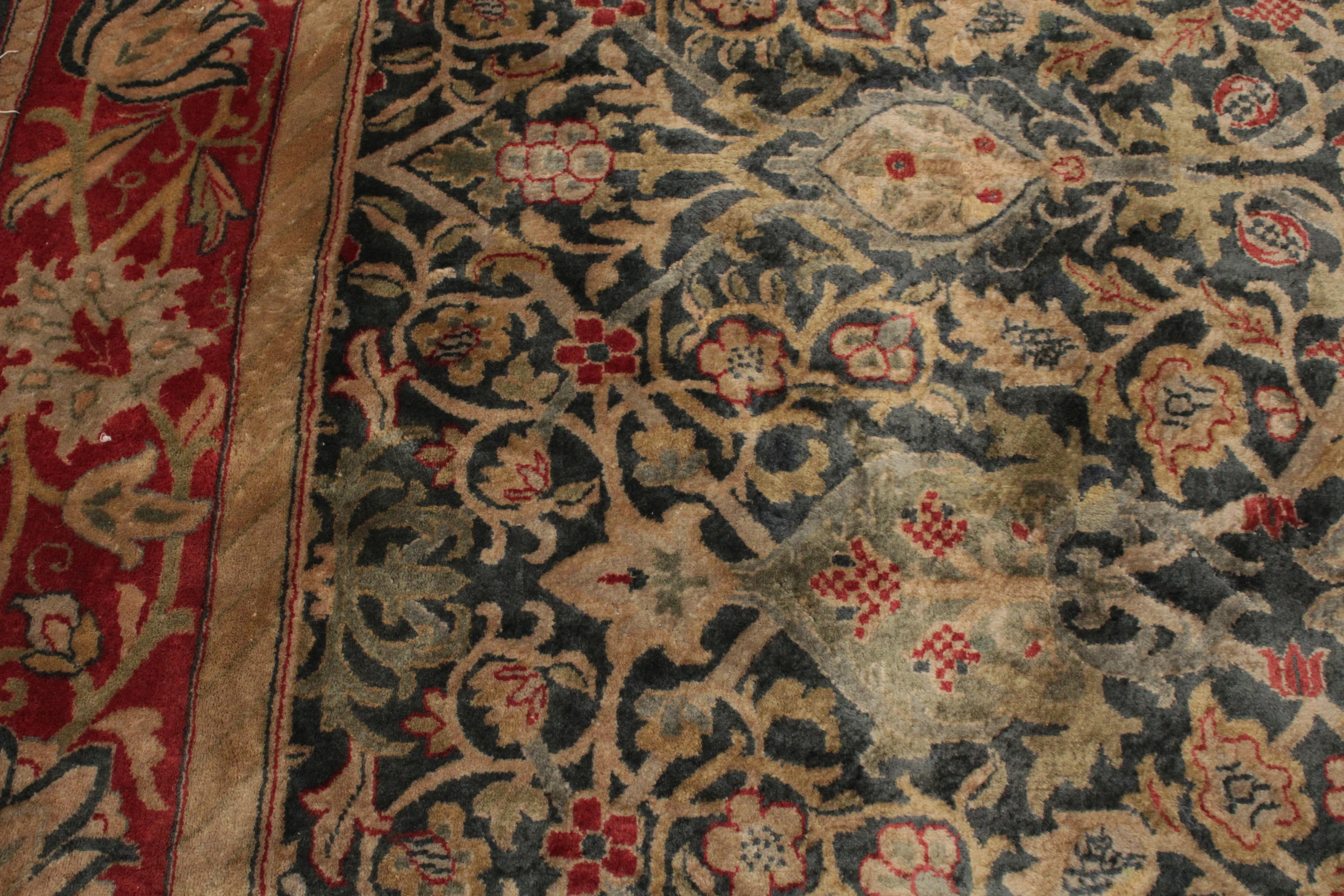 Hand-Knotted Antique Indian Arts & Crafts Rug with William Morris Hammersmith Design
