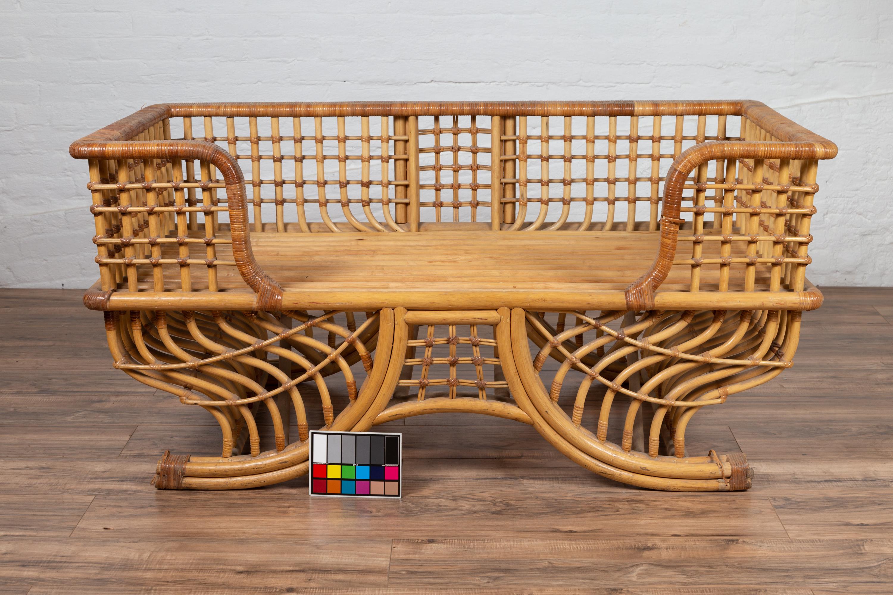 Indian Bamboo Howdah Settee Original Used for Sitting on an Elephant 5