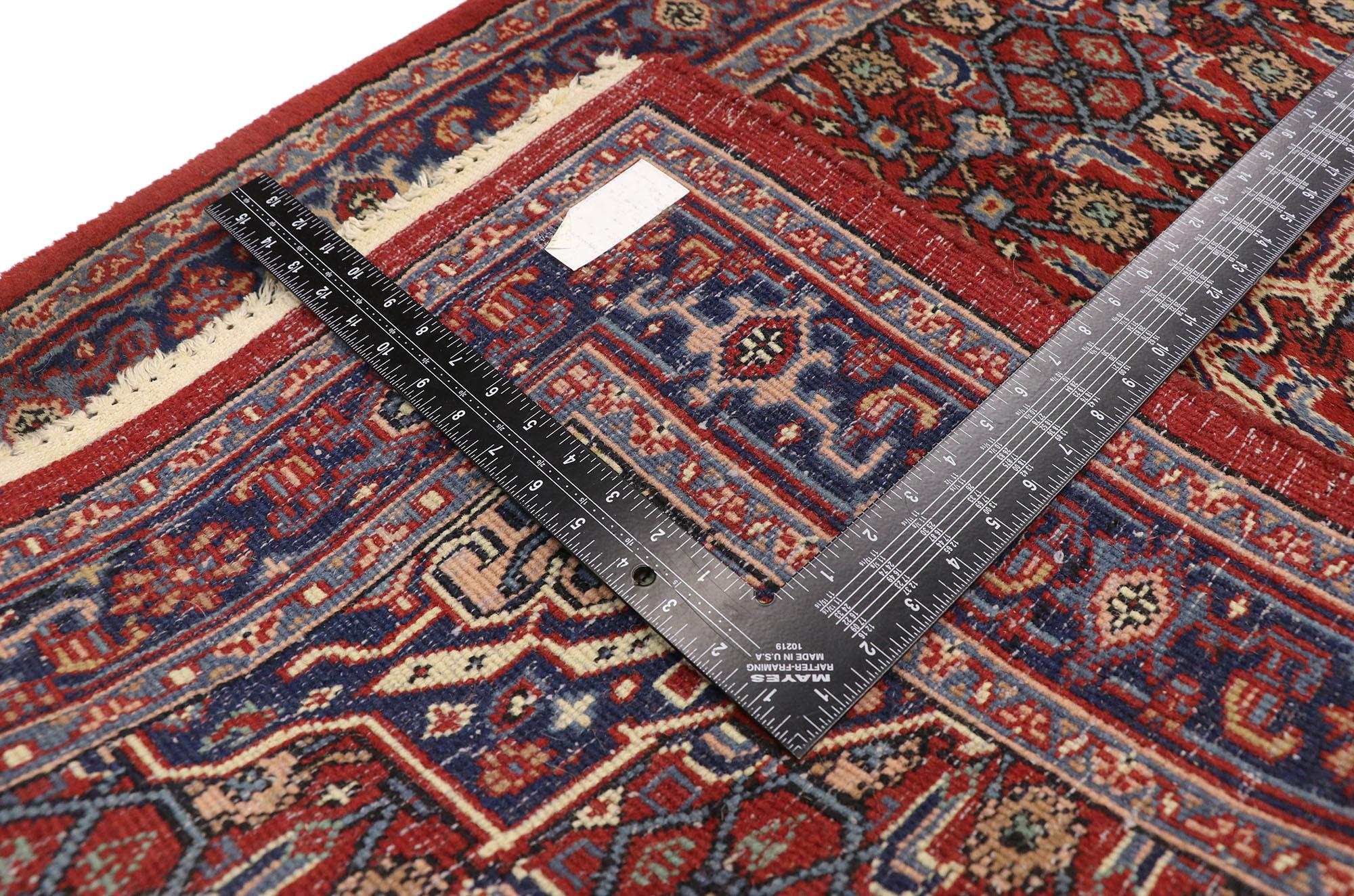 20th Century Antique Indian Bijar Rug, 03'01 x 21'00 For Sale