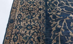 Doris Leslie Blau Antique Indian Blue Handmade Wool Rug