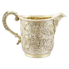 Antique Indian Colonial Silver Jug by Hamilton & Co., Circa 1830