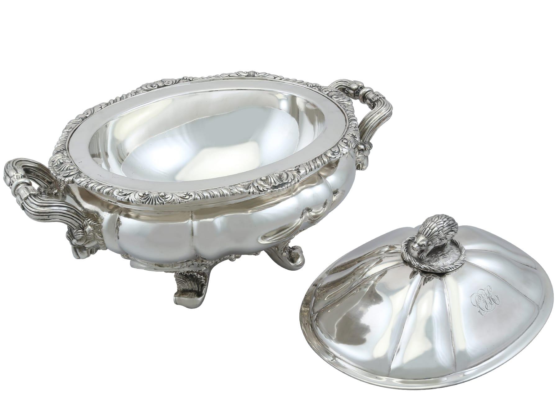 Antica zuppiera indiana coloniale in argento Circa 1830 in vendita 1