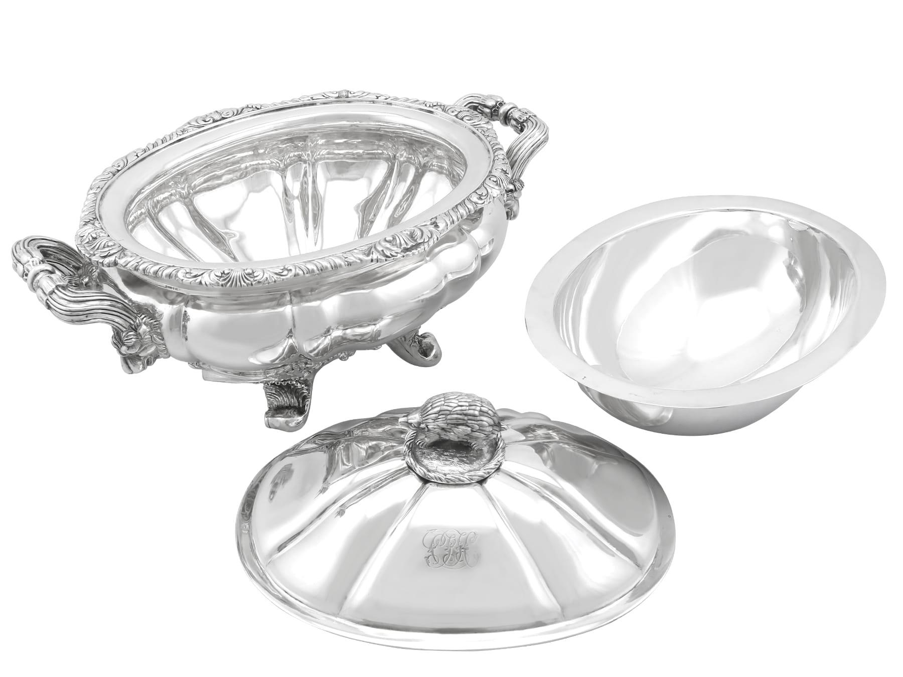Antica zuppiera indiana coloniale in argento Circa 1830 in vendita 2