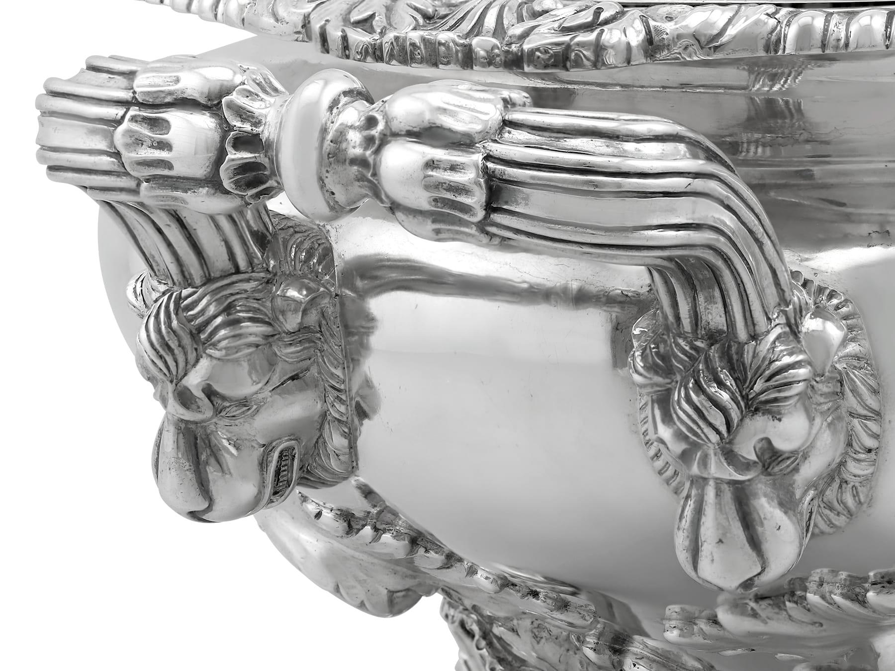 Antica zuppiera indiana coloniale in argento Circa 1830 in vendita 4