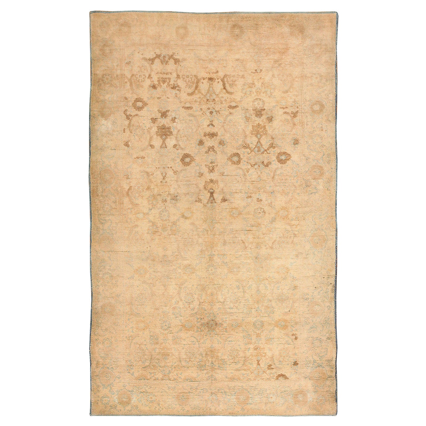 Antiker indischer Agra-Teppich aus Baumwolle. 5 ft x 8 ft 6 in