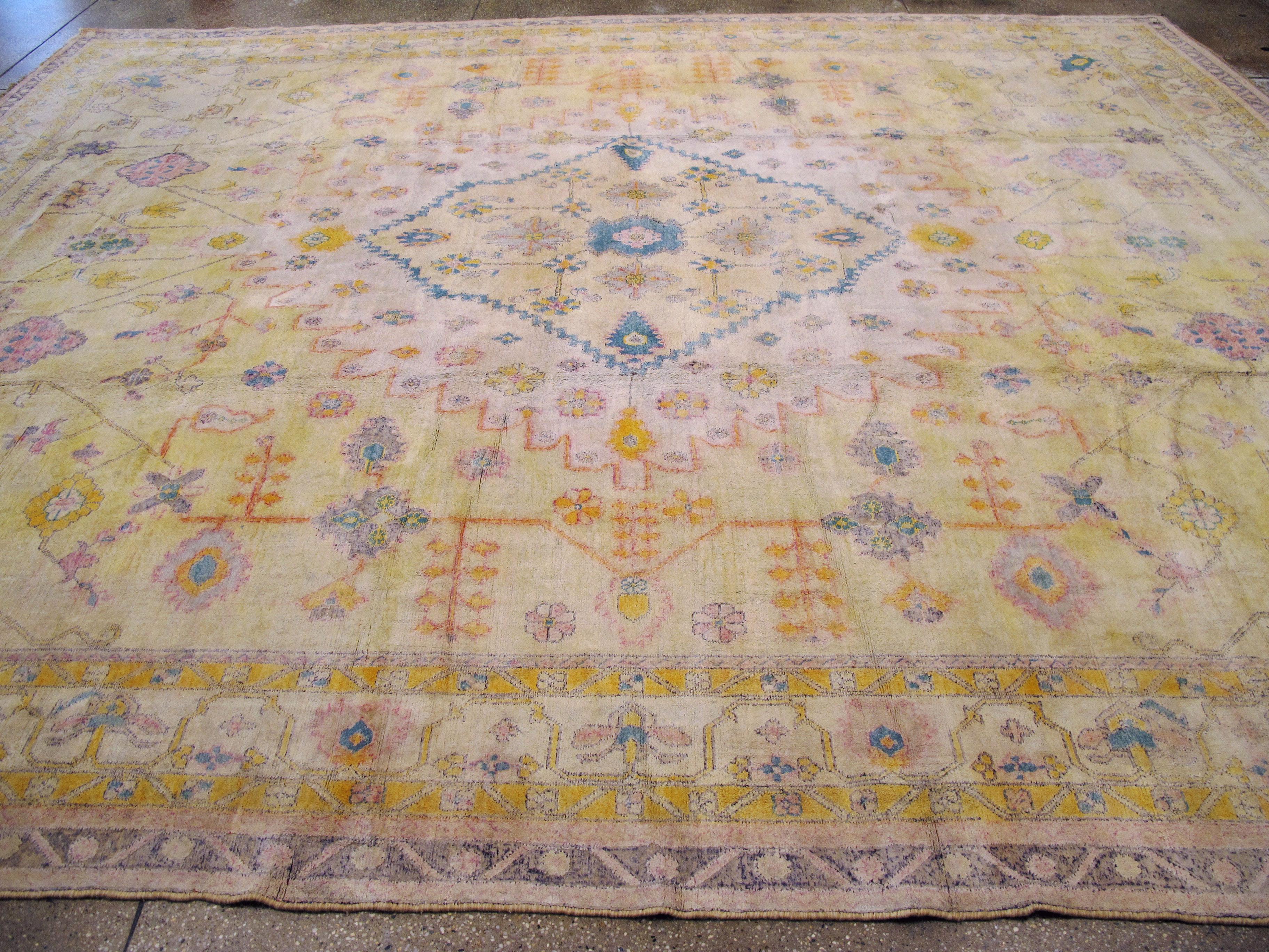 20th Century Antique Indian Cotton Agra Rug