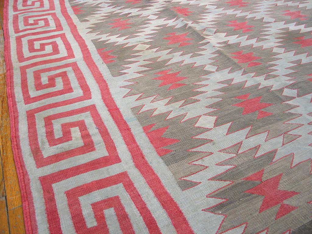1920s Indian Cotton Dhurrie Carpet ( 11' 3