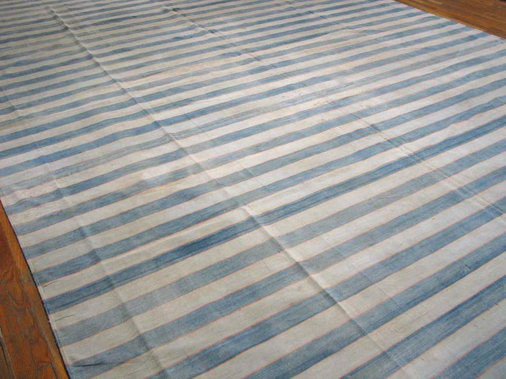 Indischer Dhurrie-Teppich aus Baumwolle aus den 1930er Jahren ( 12' x 18' 6