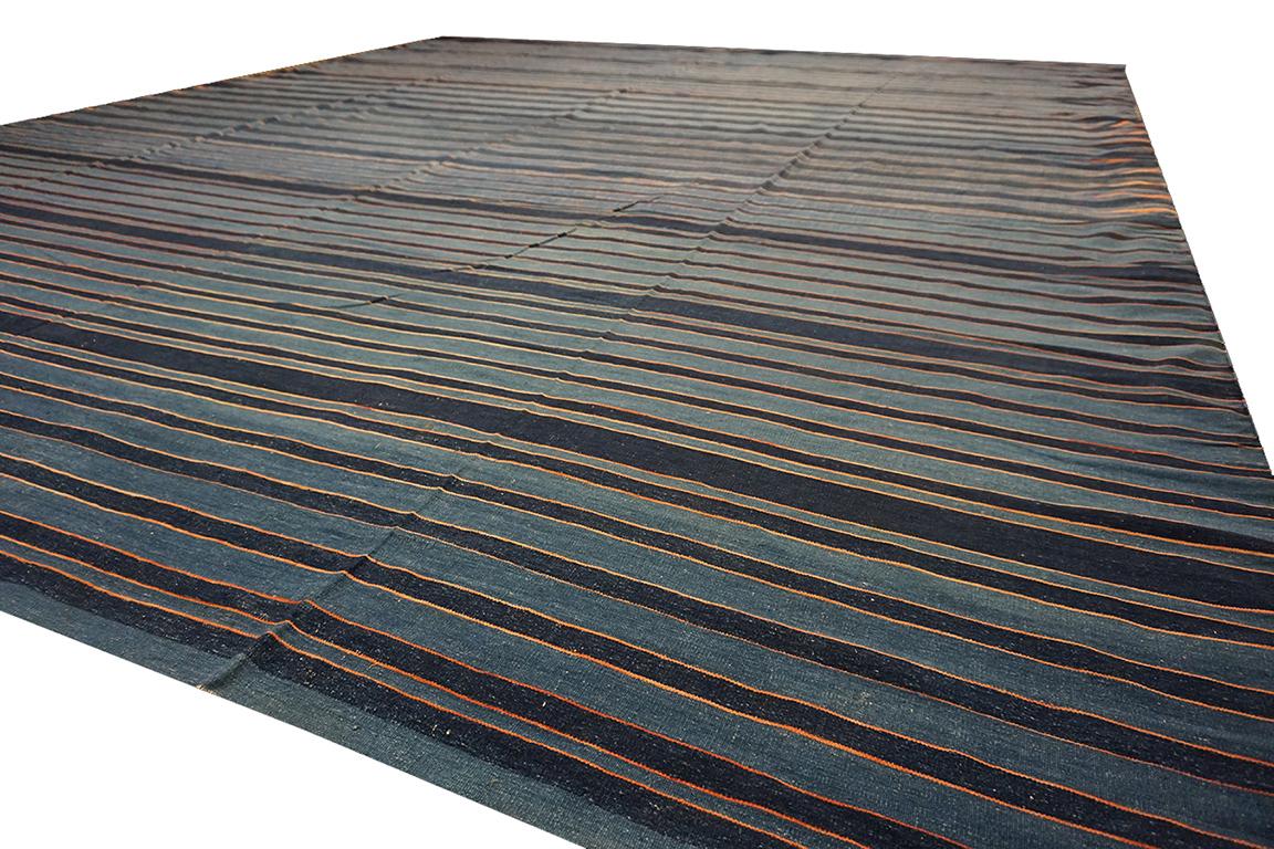 Indischer Dhurrie-Teppich aus Baumwolle aus dem frühen 20. Jahrhundert ( 13'9'' x 16'2'' - 420 x 493 )