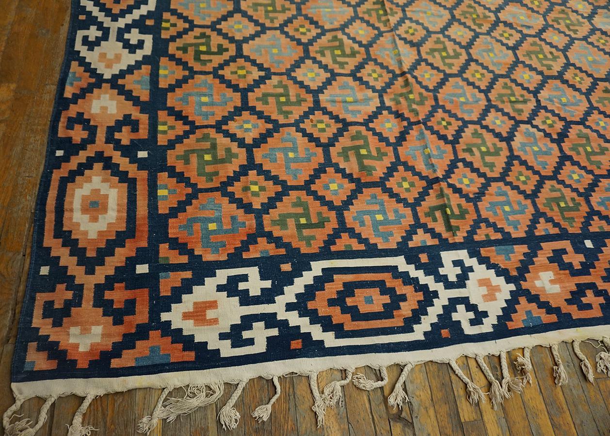 Antiker indischer Dhurrie-Teppich (Baumwolle) im Angebot