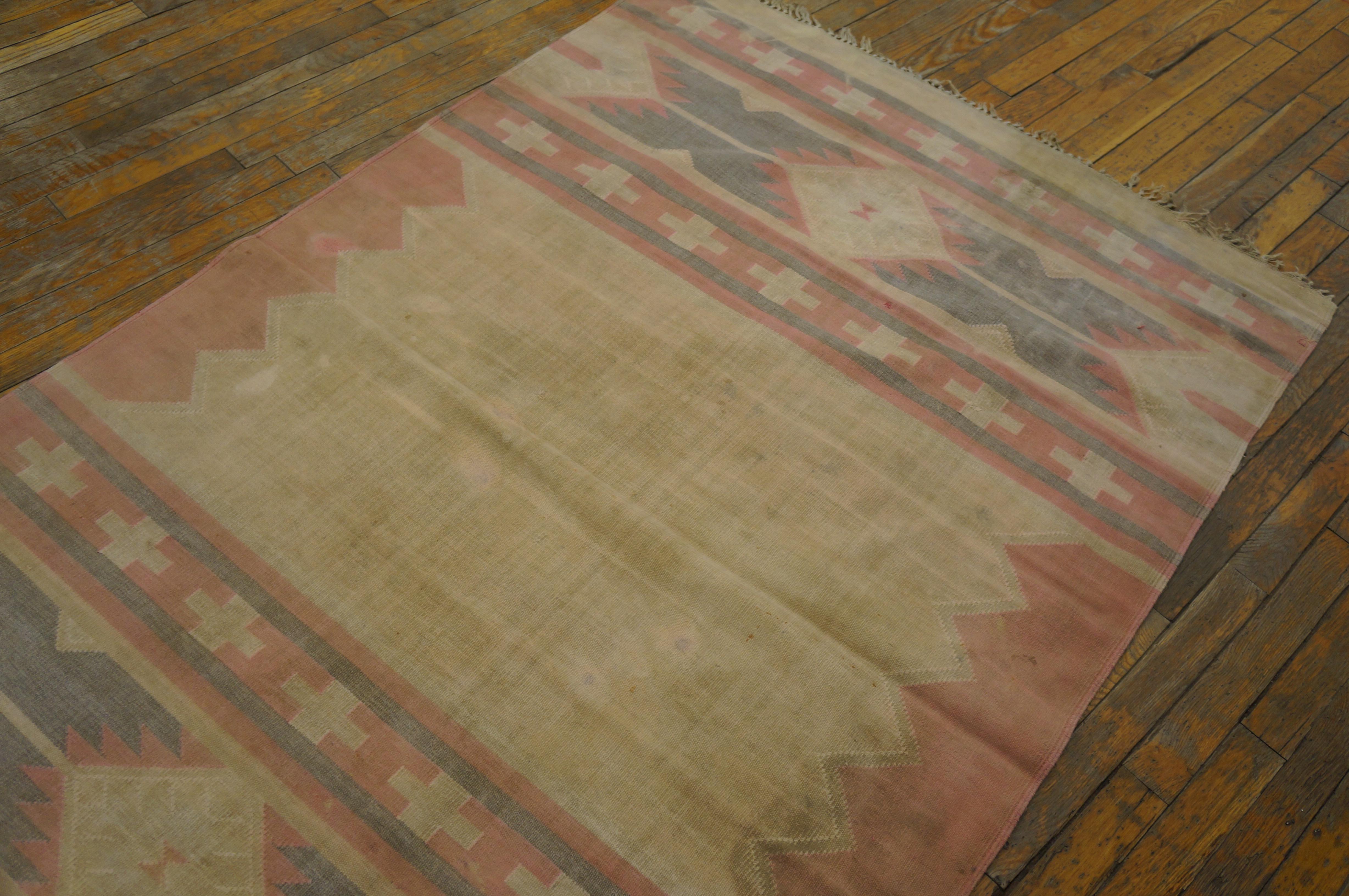 Mid-20th Century Antique Indian Dhurrie Rug