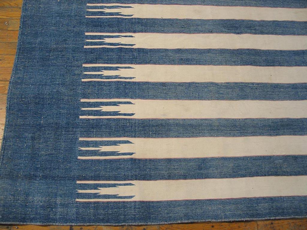 1930s Indian Cotton Dhurrie Carpet ( 5'10