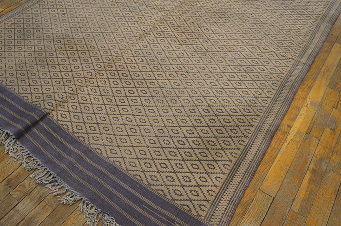 Antiker indischer Dhurrie-Teppich, 1,83 m x 1,83 m, antik  (Indisch) im Angebot