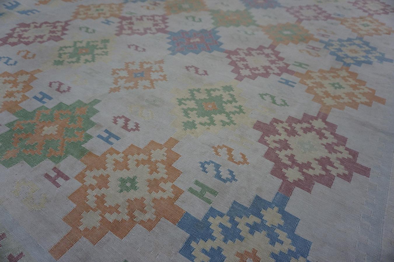 Indischer Dhurrie-Teppich aus Baumwolle des frühen 20. Jahrhunderts ( 6' x 9' - 183 x 274) im Angebot 5