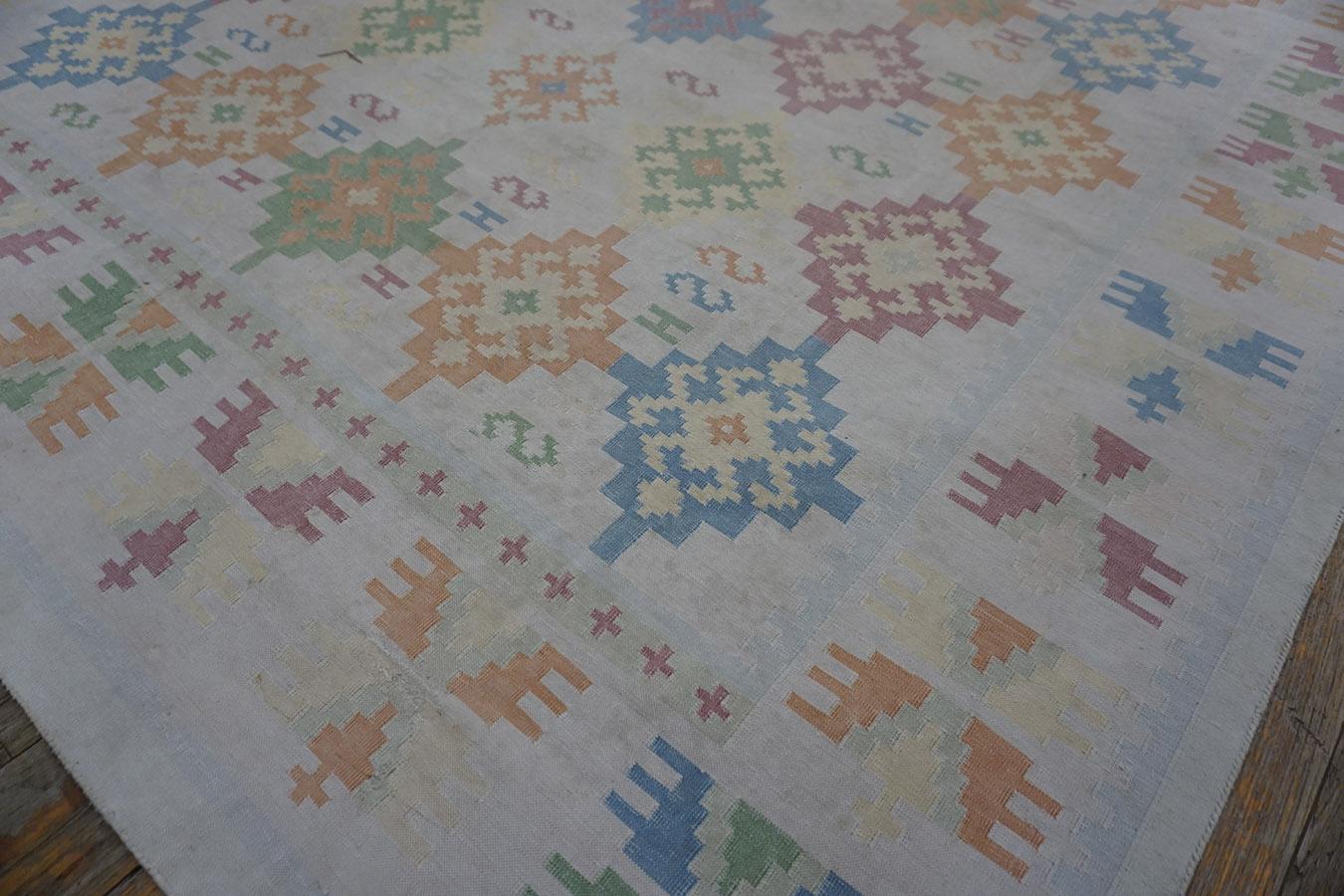 Indischer Dhurrie-Teppich aus Baumwolle des frühen 20. Jahrhunderts ( 6' x 9' - 183 x 274) im Angebot 2