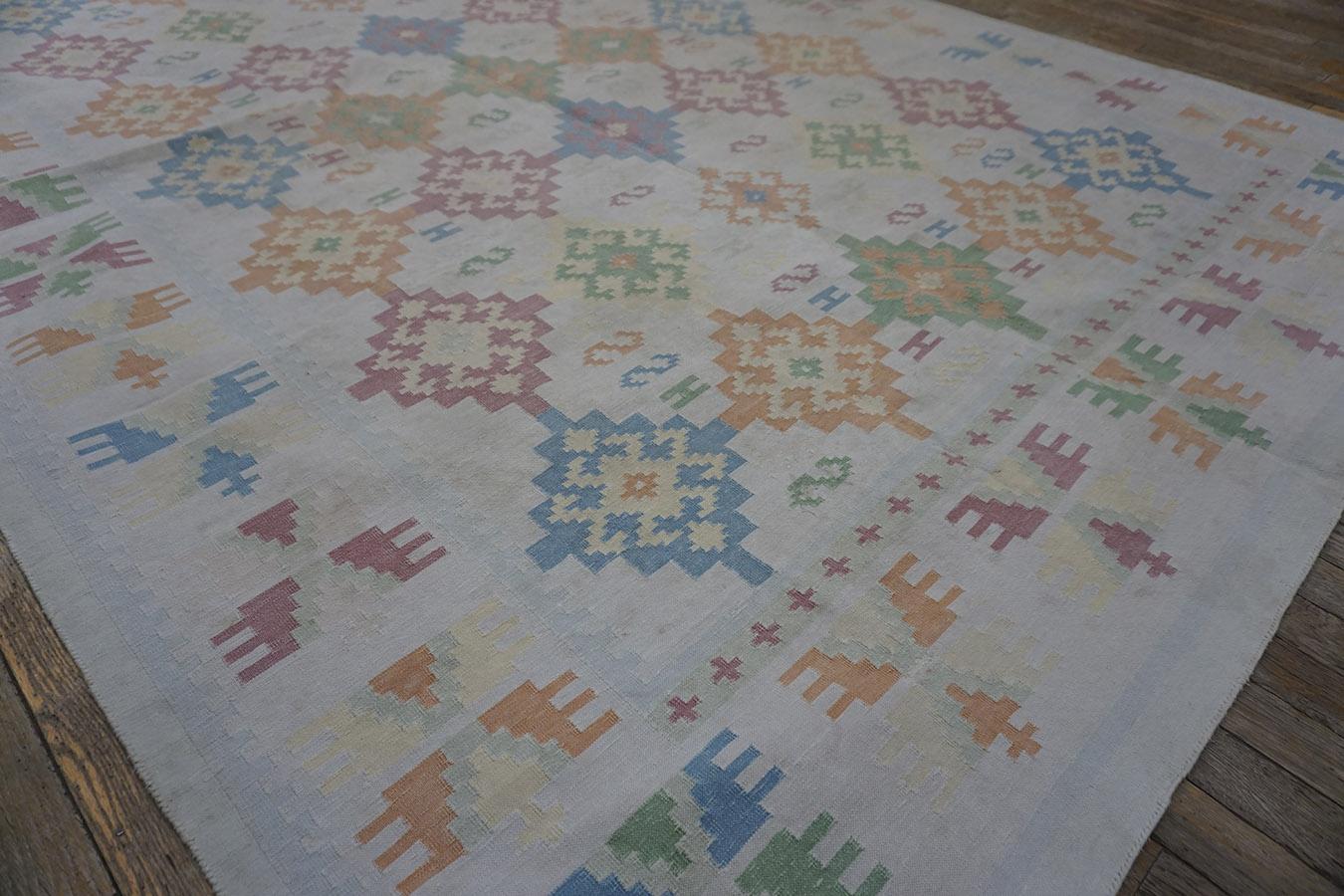 Indischer Dhurrie-Teppich aus Baumwolle des frühen 20. Jahrhunderts ( 6' x 9' - 183 x 274) im Angebot 3