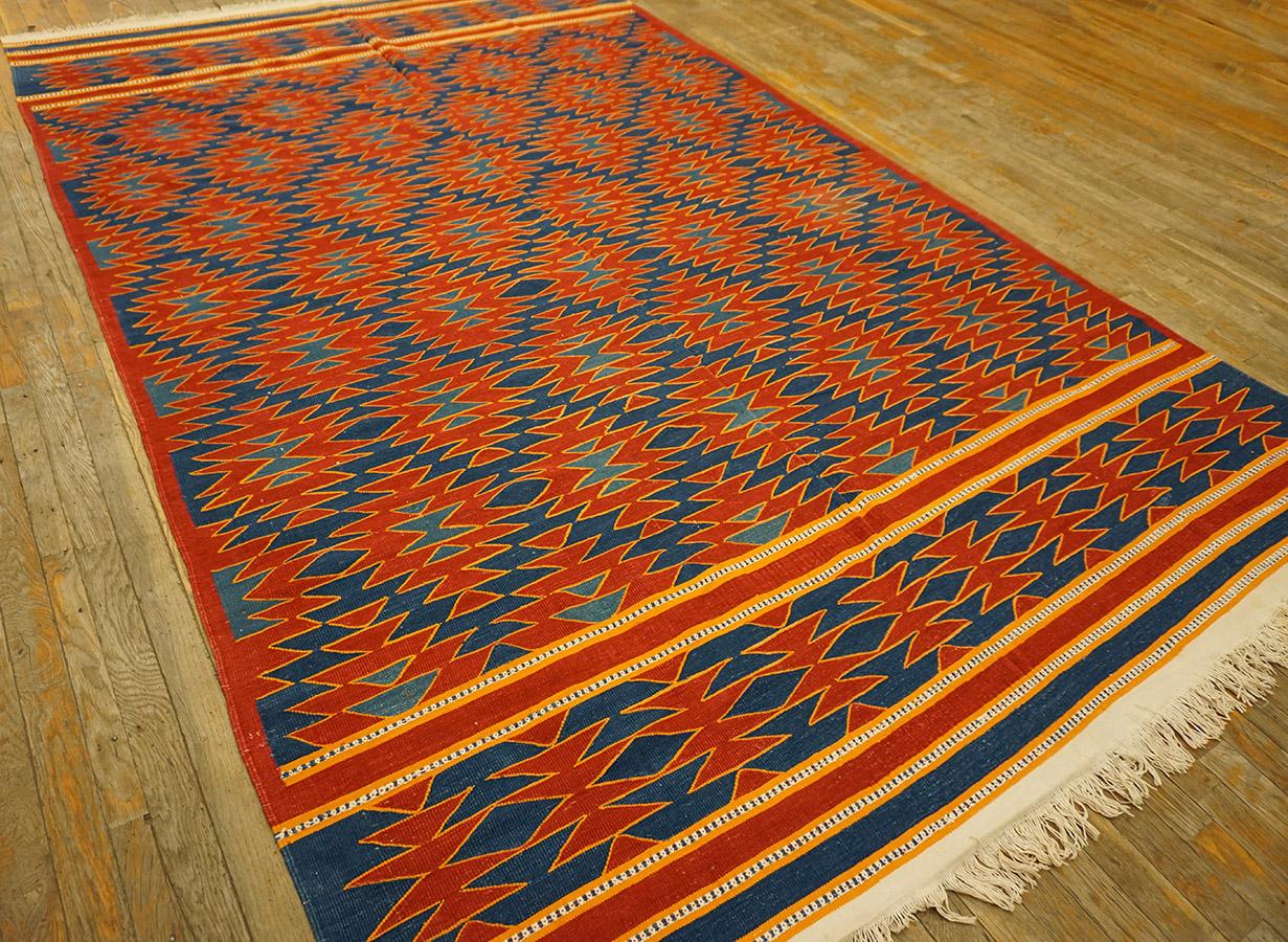 Antiker indischer Dhurrie-Teppich im Zustand „Gut“ im Angebot in New York, NY