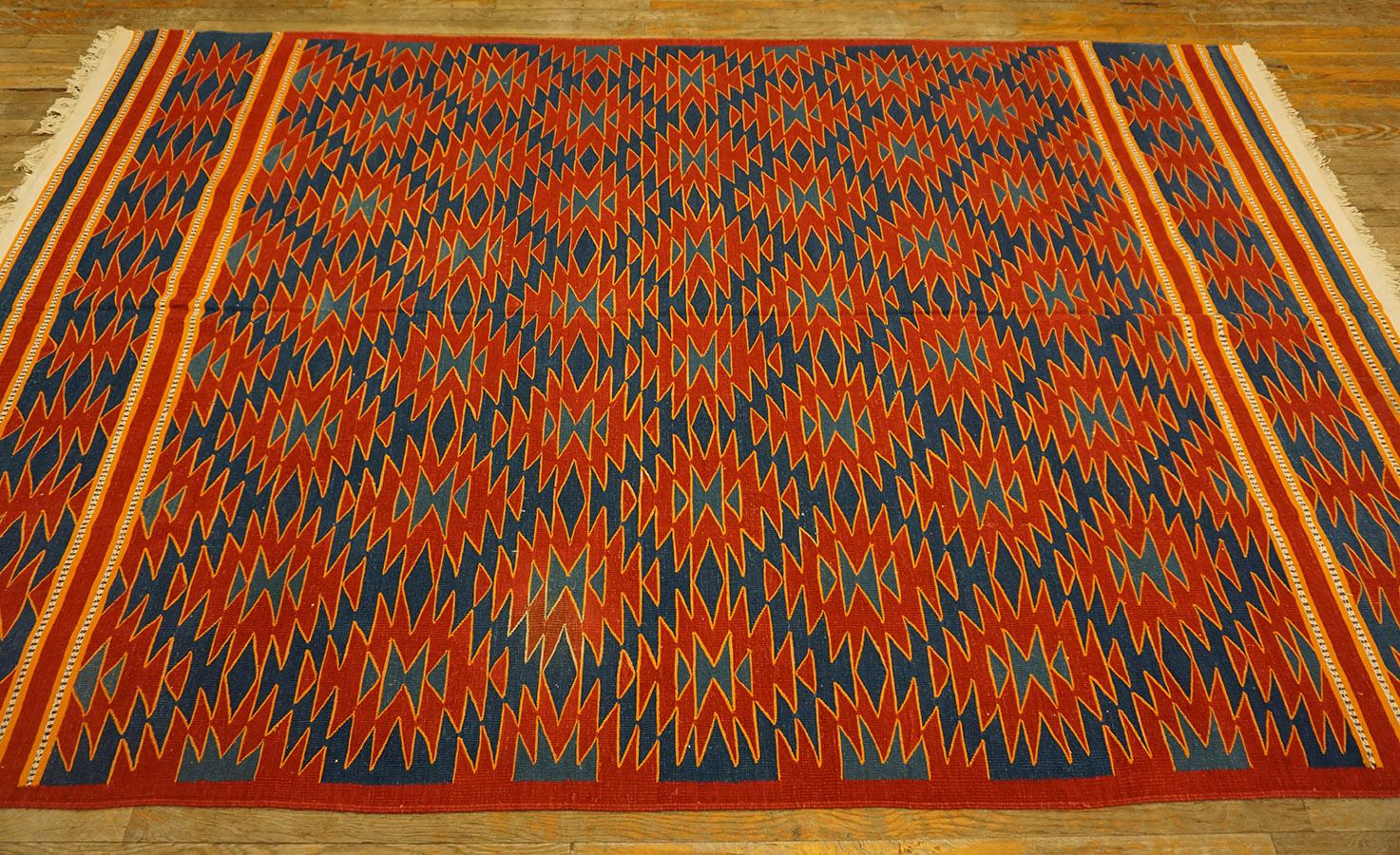 Antiker indischer Dhurrie-Teppich im Angebot 1