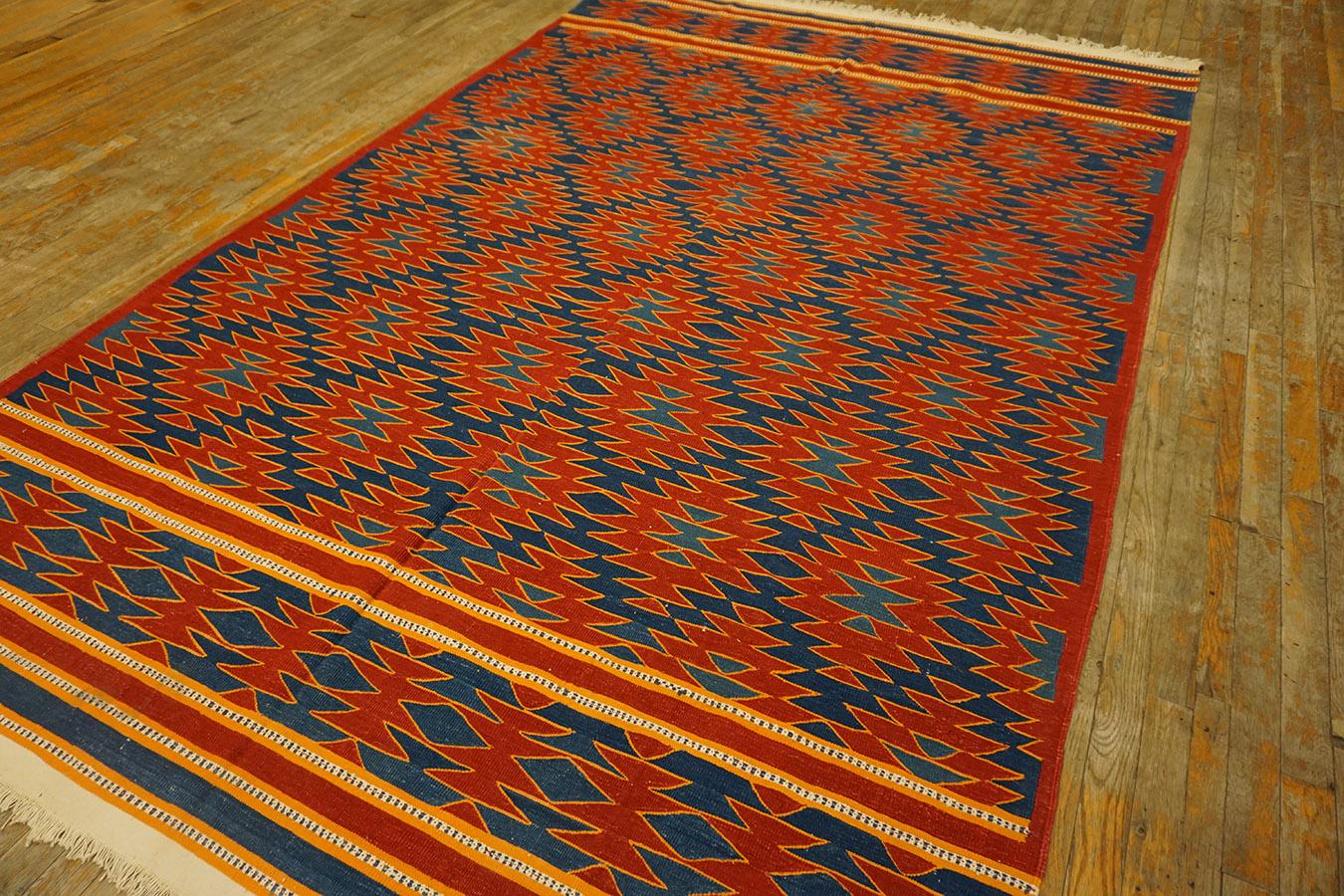 Antiker indischer Dhurrie-Teppich im Angebot 2