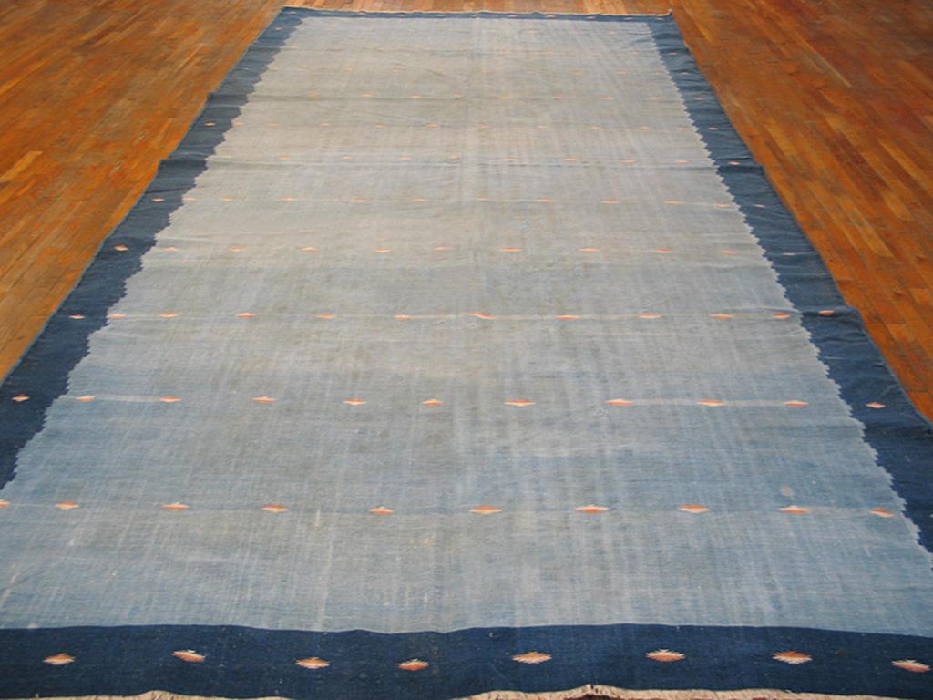 Mid 20th Century Indian Cotton Dhurrie Carpet ( 7' x 14'6