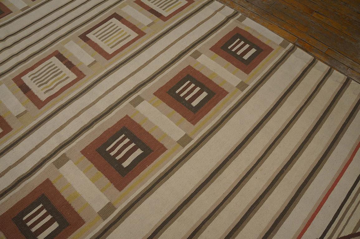 Antiker indischer Dhurrie-Teppich im Dhurrie-Stil, 2,05 m x 3,05 m  im Angebot 3