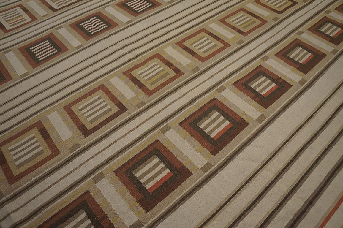Antiker indischer Dhurrie-Teppich im Dhurrie-Stil, 2,05 m x 3,05 m  (Mitte des 20. Jahrhunderts) im Angebot
